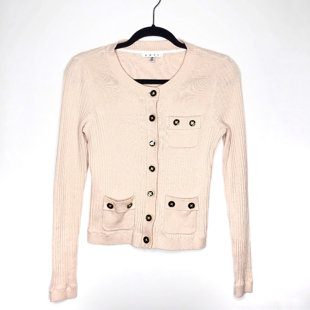 CAbi Nude/Pink Cardigan Sz XS